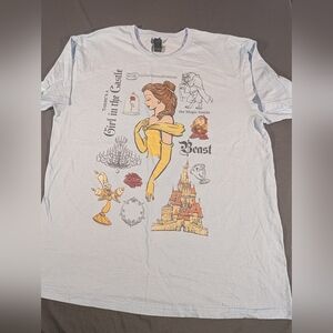 Gildan White Short Sleeve Tee with Beauty and the Beast Design